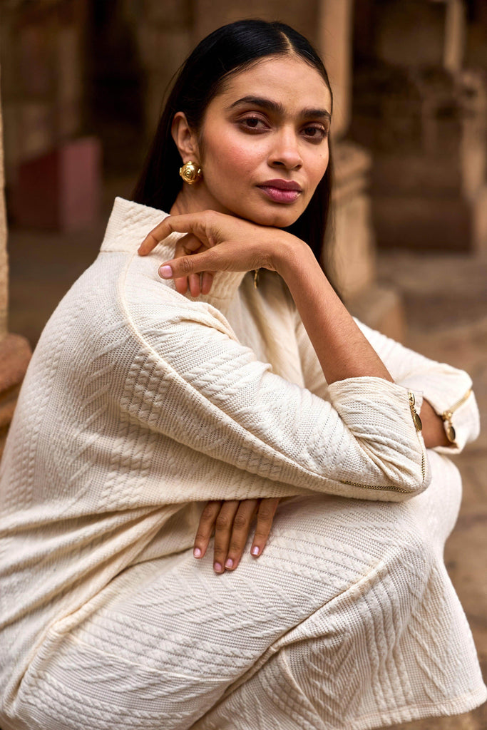 IVORY KNIT MIDI - dash and dot dash and dot