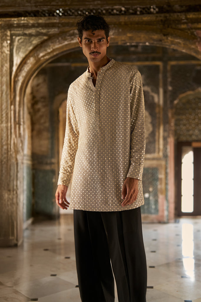 MIRRORWORK KURTA SHIRT dash and dot