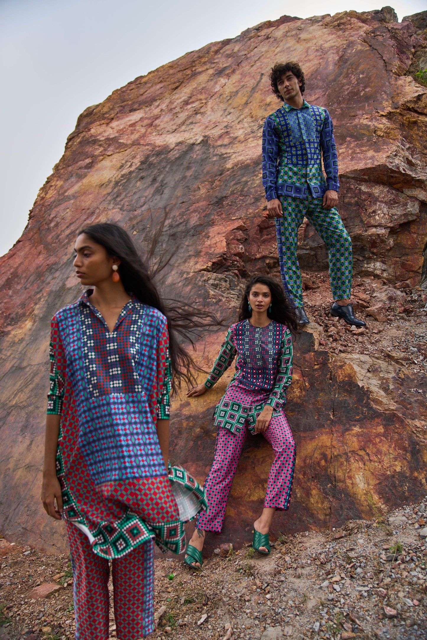 TILE PRINT PANT - dash and dot