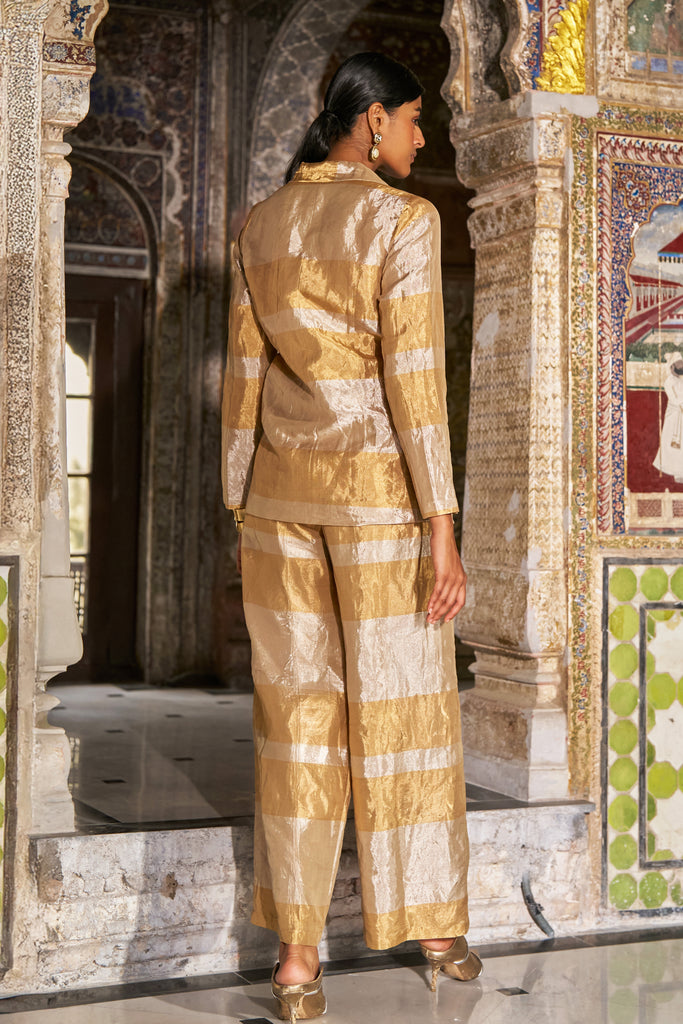 BENARES TISSUE SIDE-TIE BLAZER dash and dot