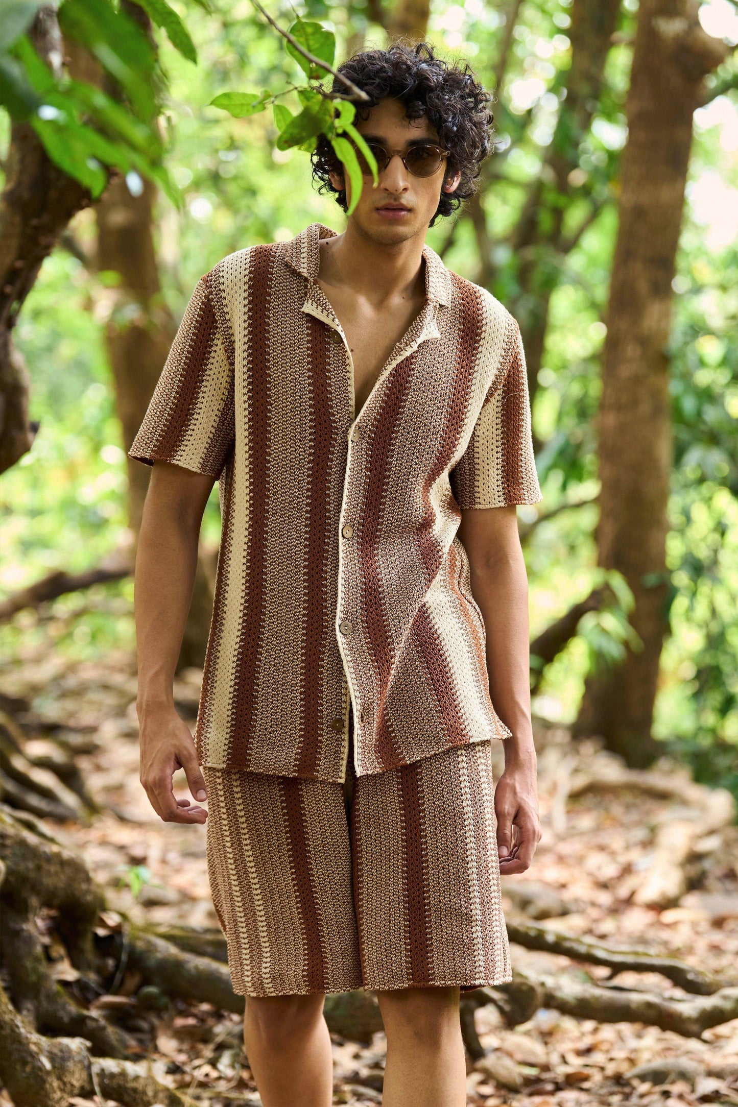 STRIPE LACE SHORTS SET - dash and dot