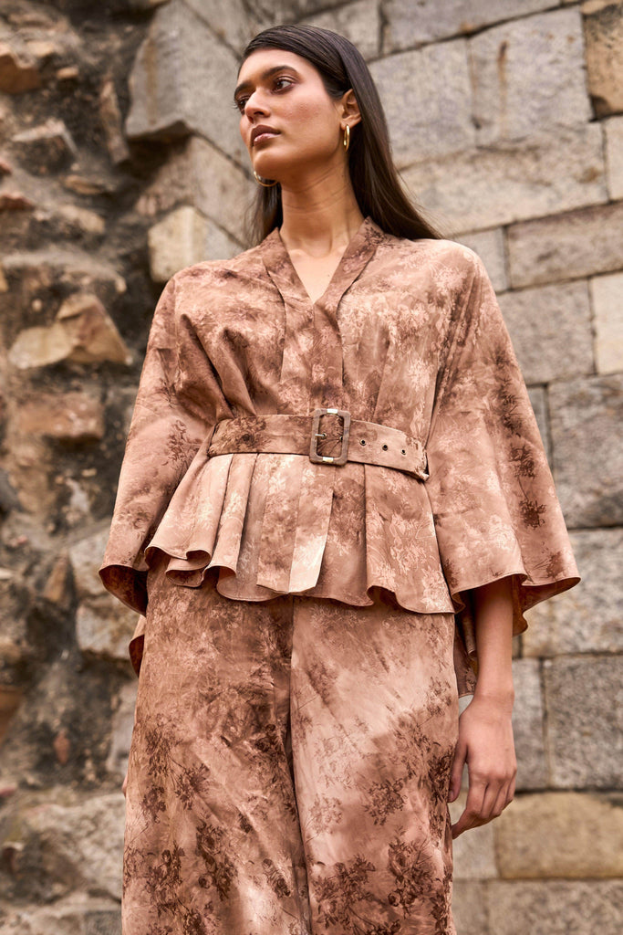 JACQUARD CAPE AND PANT SET - dash and dot dash and dot