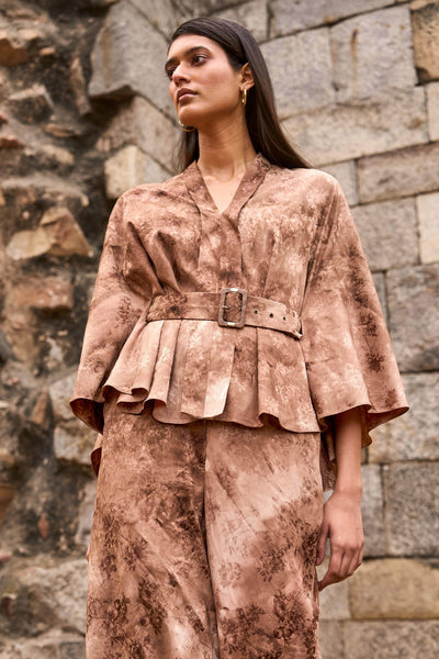 JACQUARD CAPE AND PANT SET - dash and dot