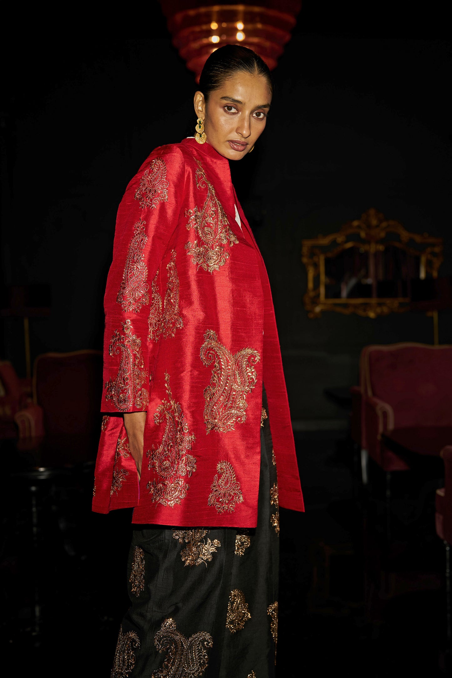 EMBROIDERED PAISLEY JACKET & PANT