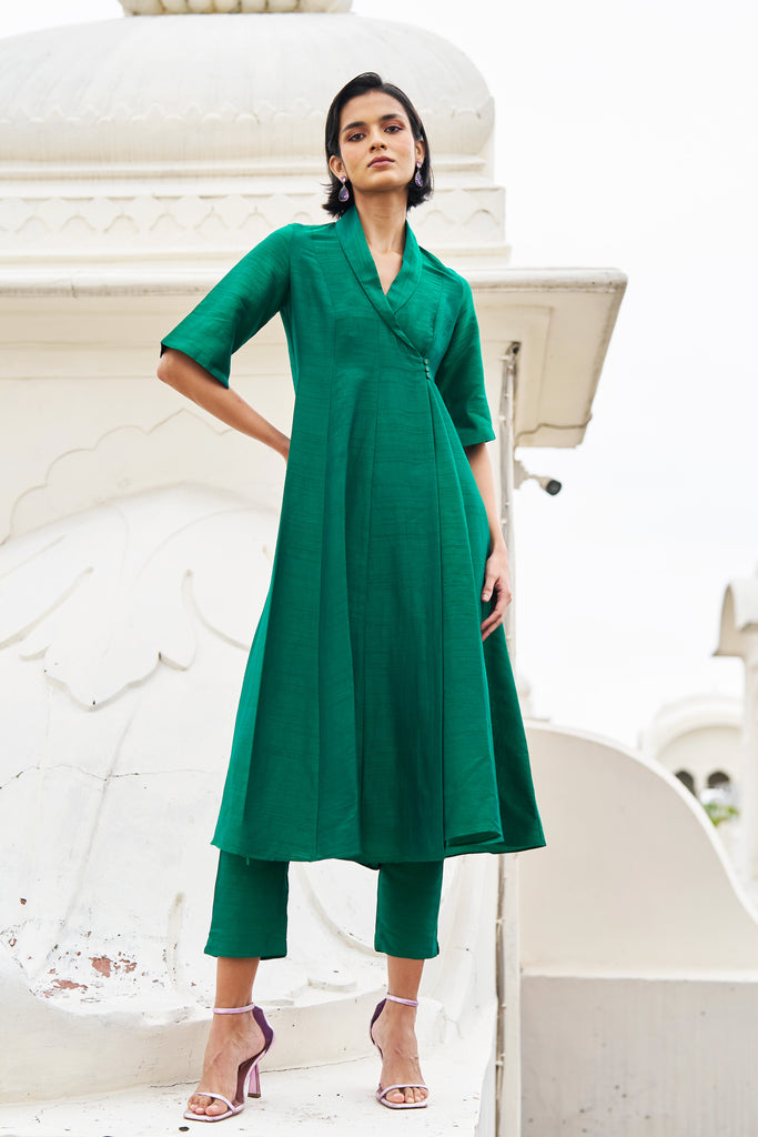 TEXTURED LONGLINE SIDE-BUTTON TOP dash and dot