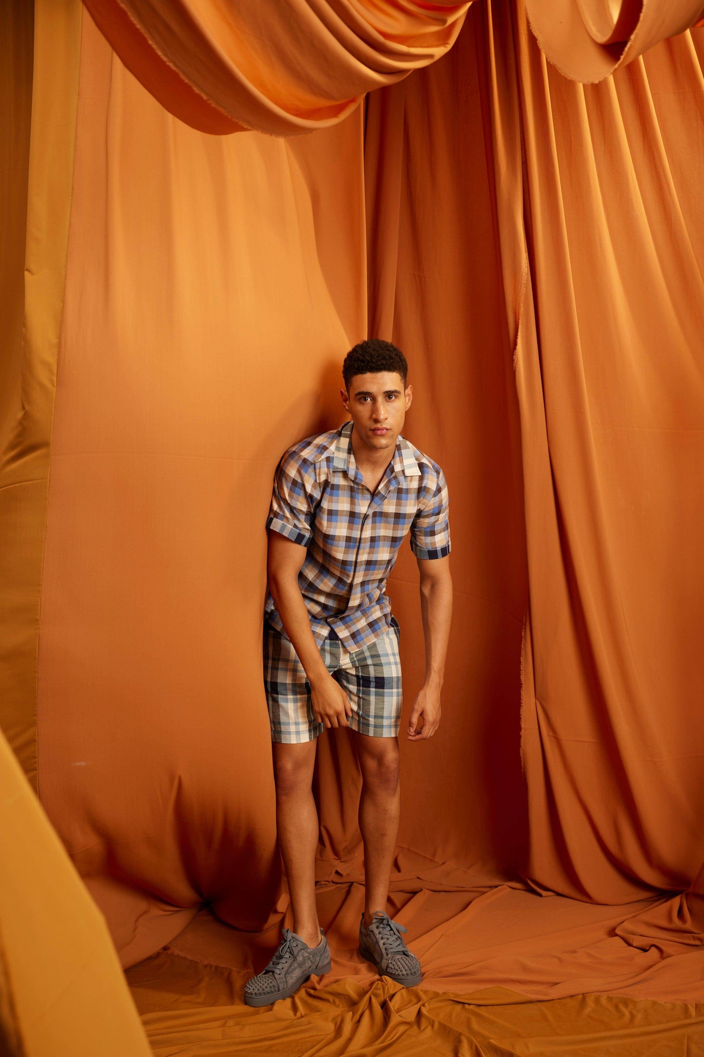 TWO CHECKS SHORTS SET - dash and dot