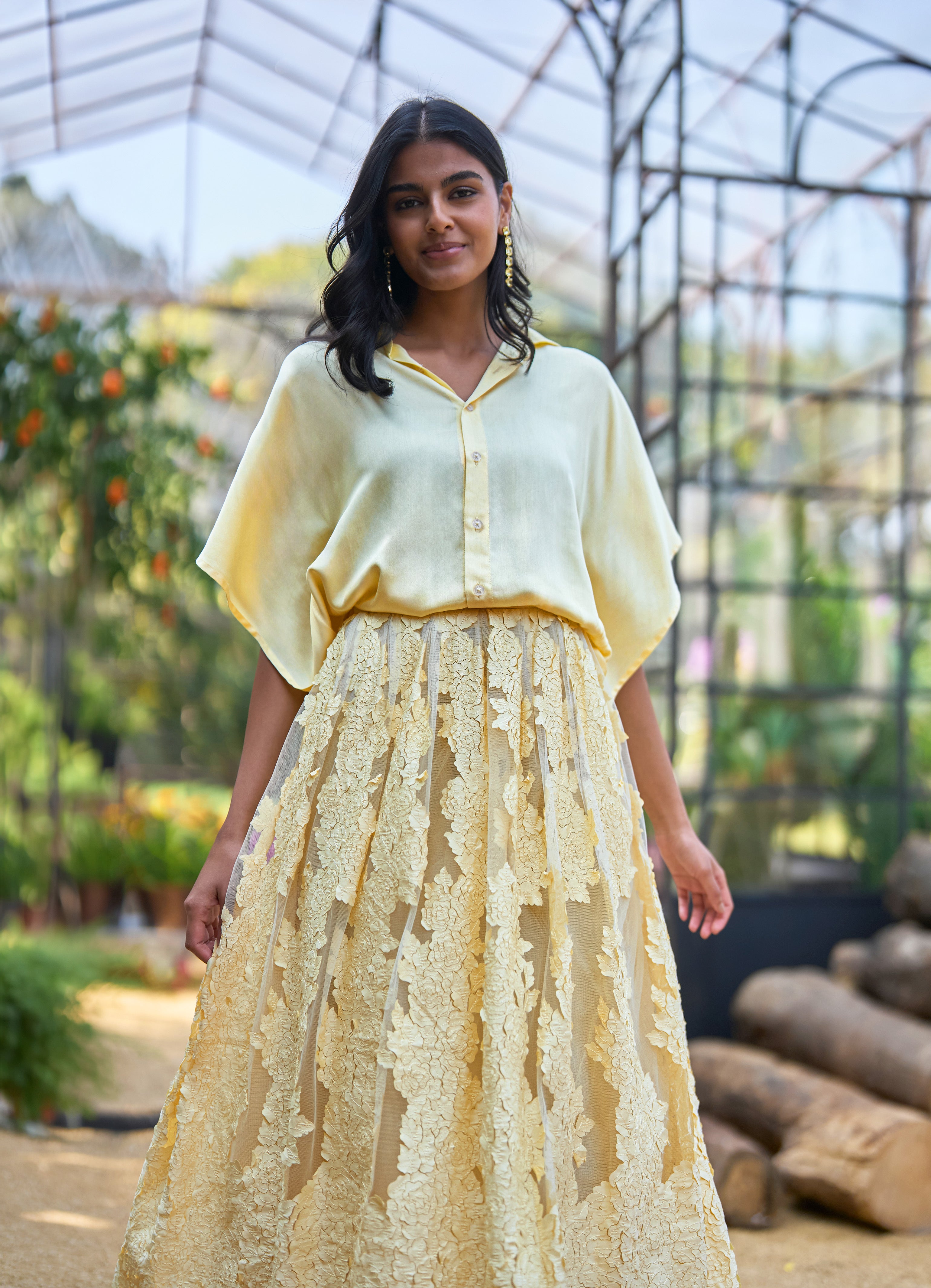 YILON LITTLE FLOWER CHIFFON set（beige） YILON LITTLE FLOWER CHIFFON set（beige） YILON LITTLE FLOWER