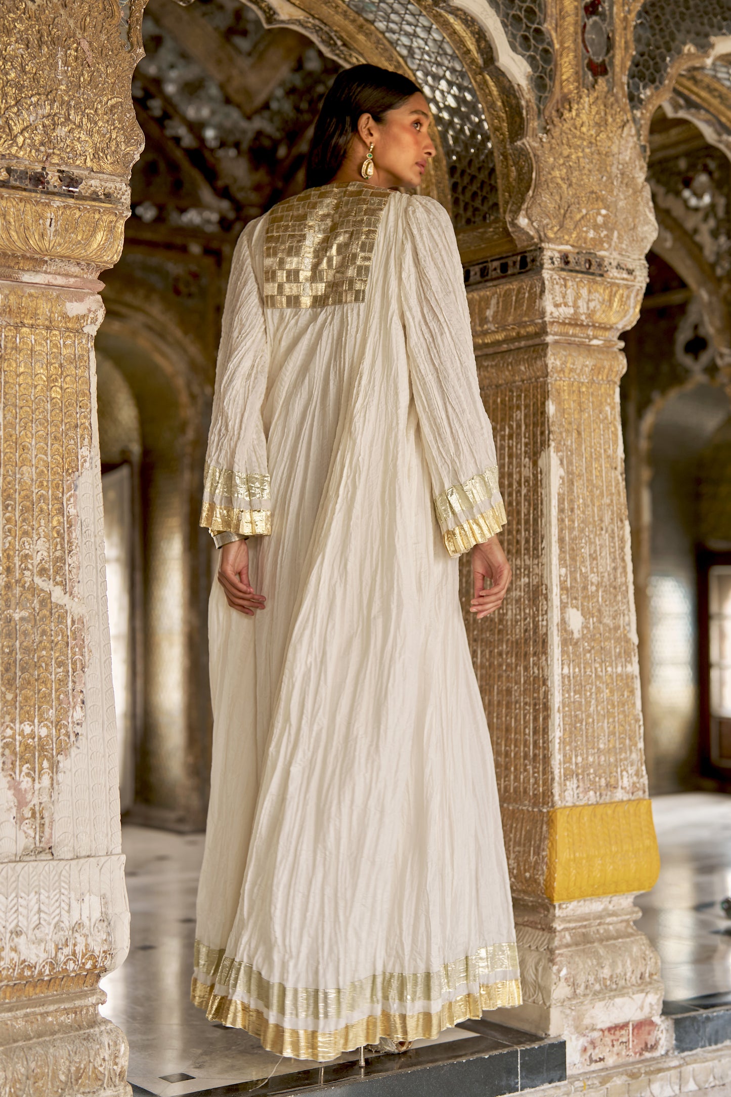 CRUSHED GOTA WEAVE MAXI