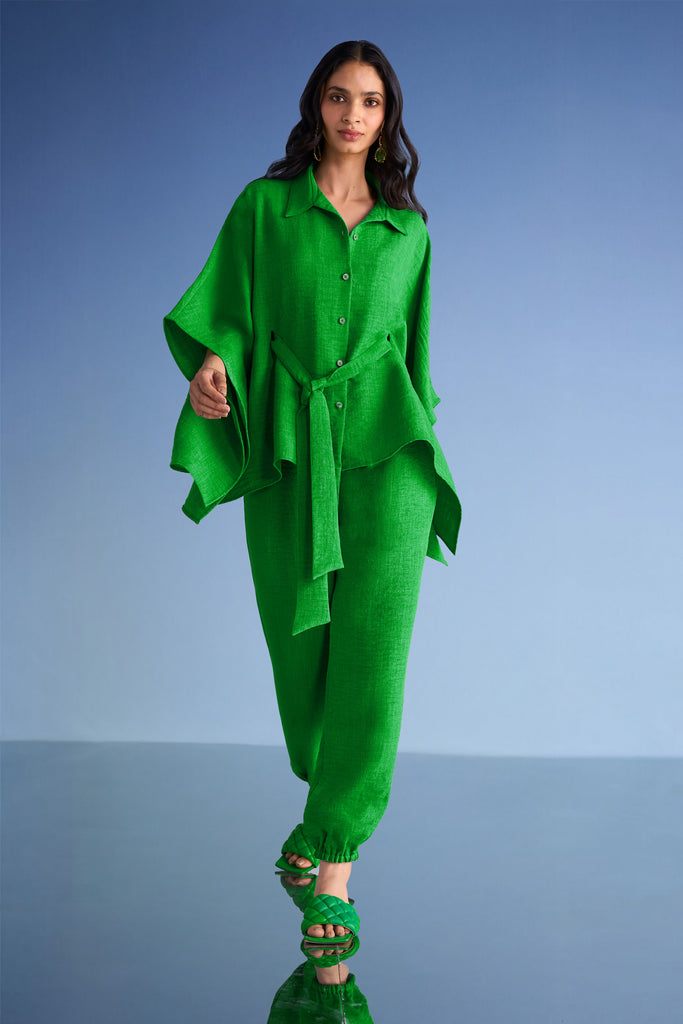 RELAXED FIT LINEN-TEXTURED PANT dash and dot