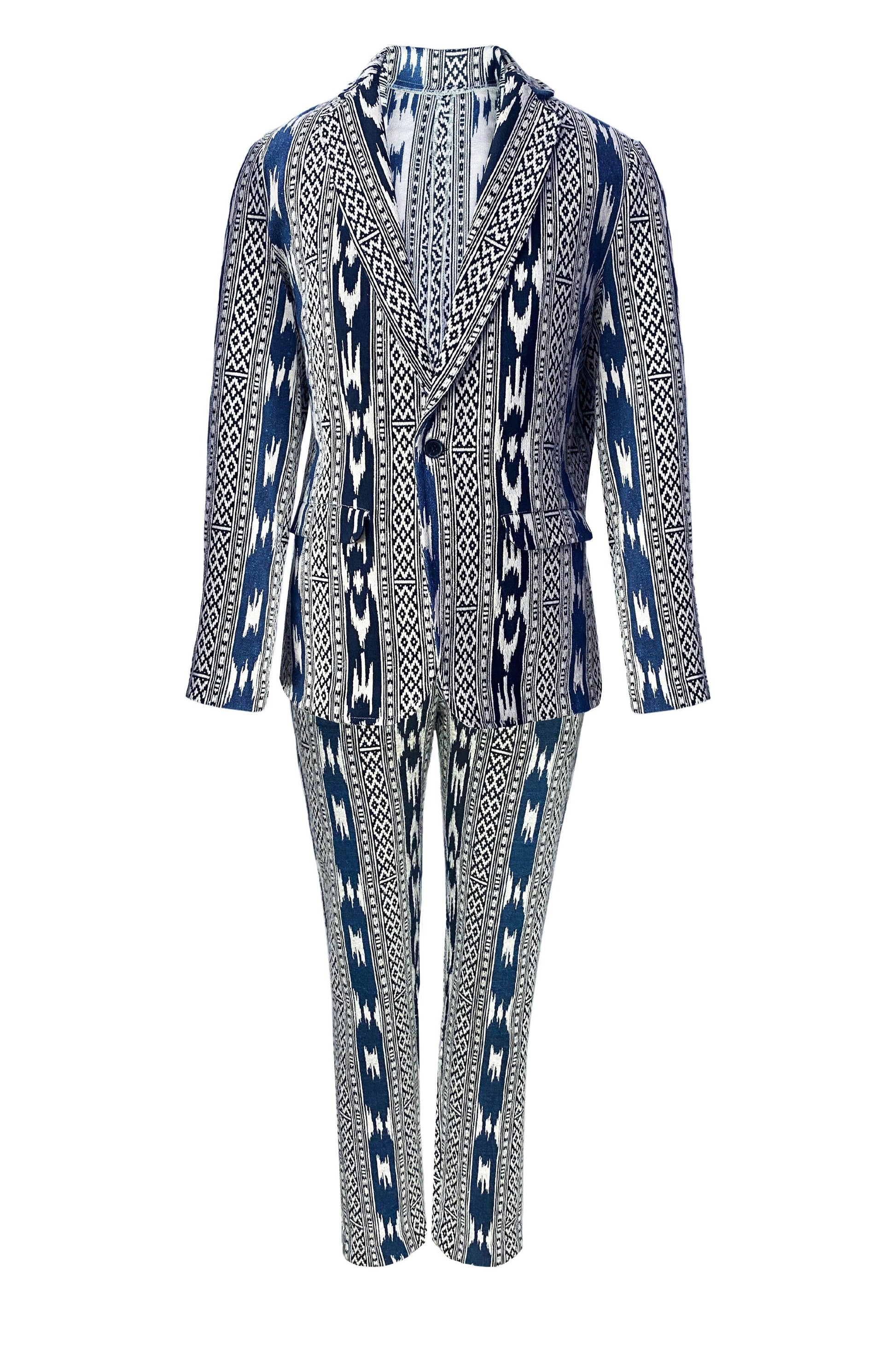 JACQUARD IKKAT SUIT - dash and dot