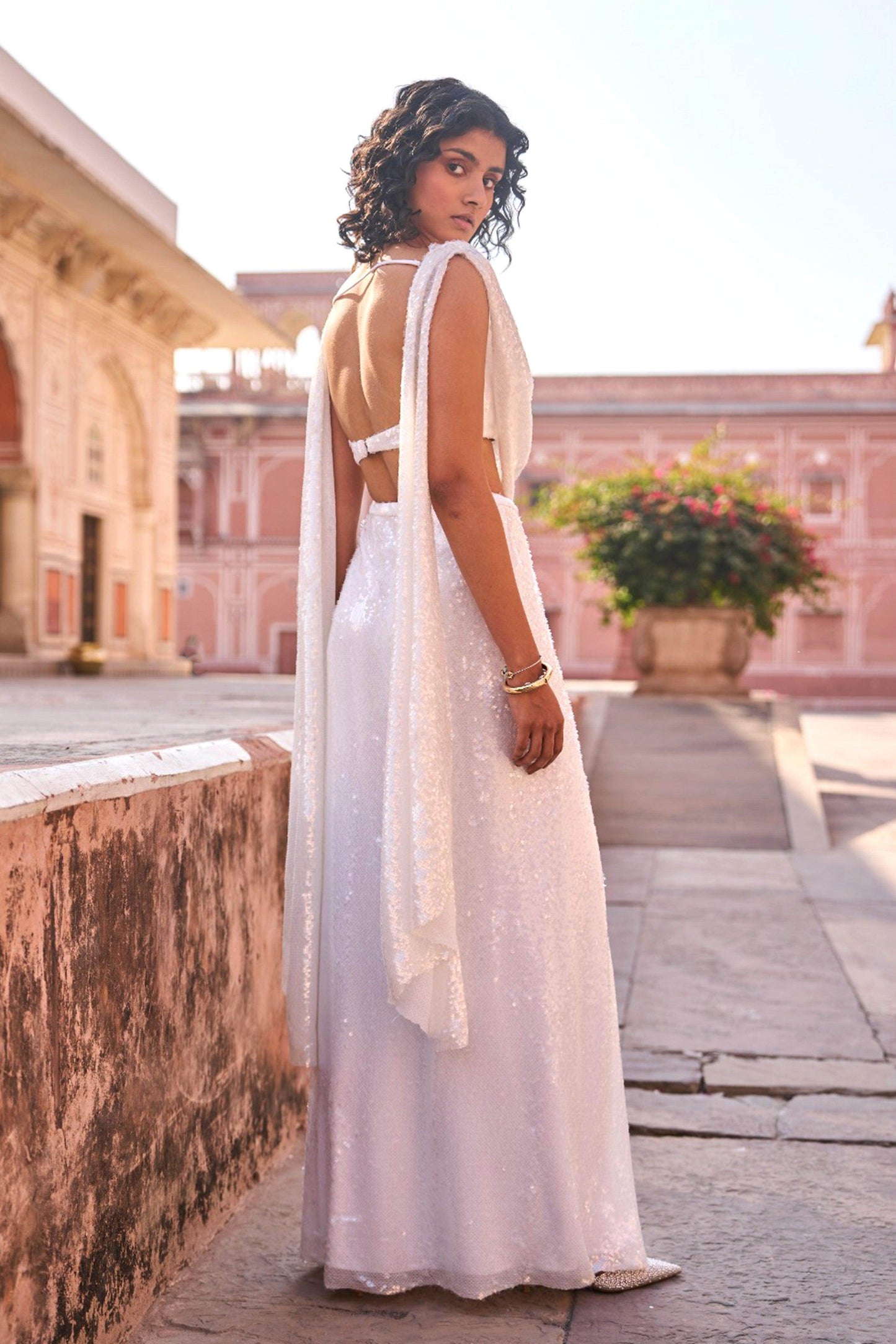 DRAPED SEQUIN SKIRT - dash and dot