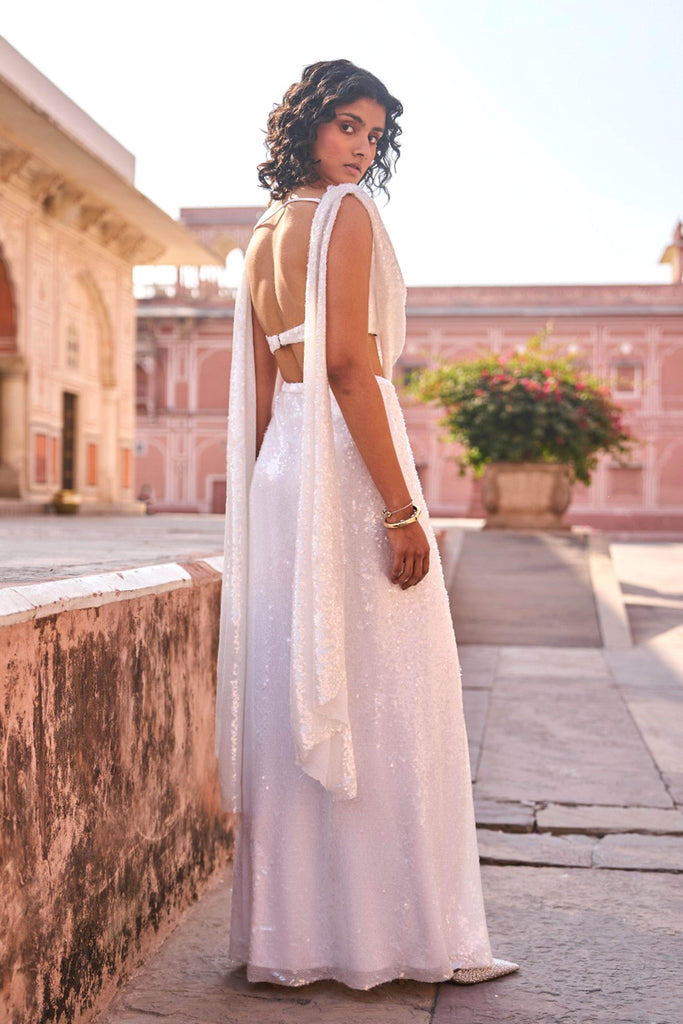 DRAPED SEQUIN SKIRT - dash and dot dash and dot