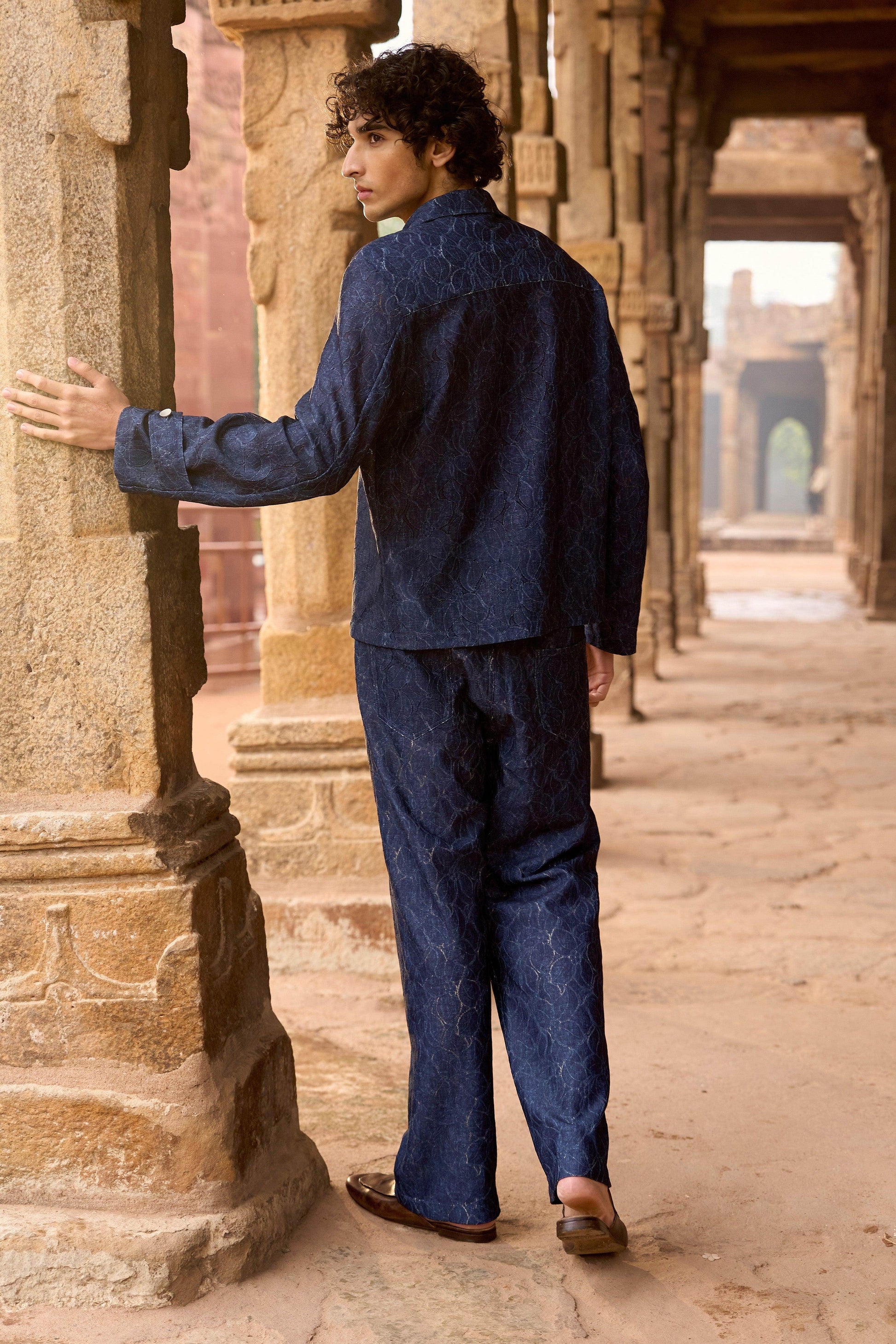 DENIM PATTERNED SET - dash and dot