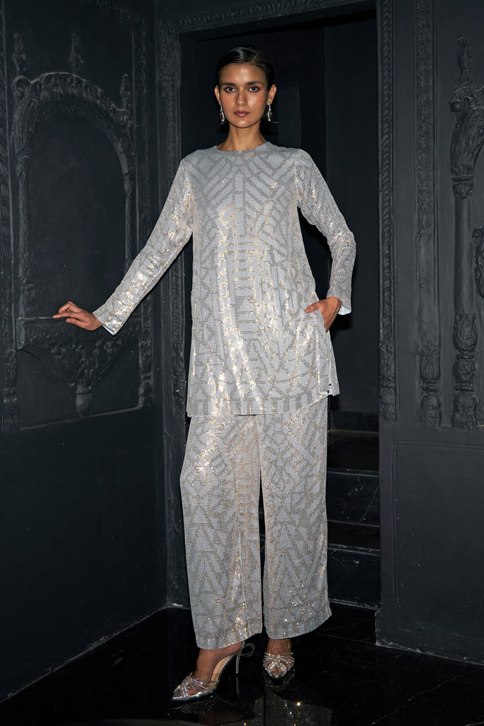 PASTEL SEQUIN EMBROIDERED SET dash and dot