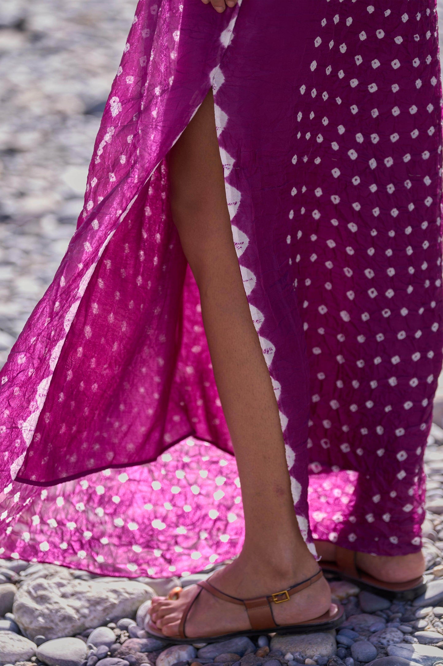 SINGLE SLEEVE BANDHANI DRESS - dash and dot