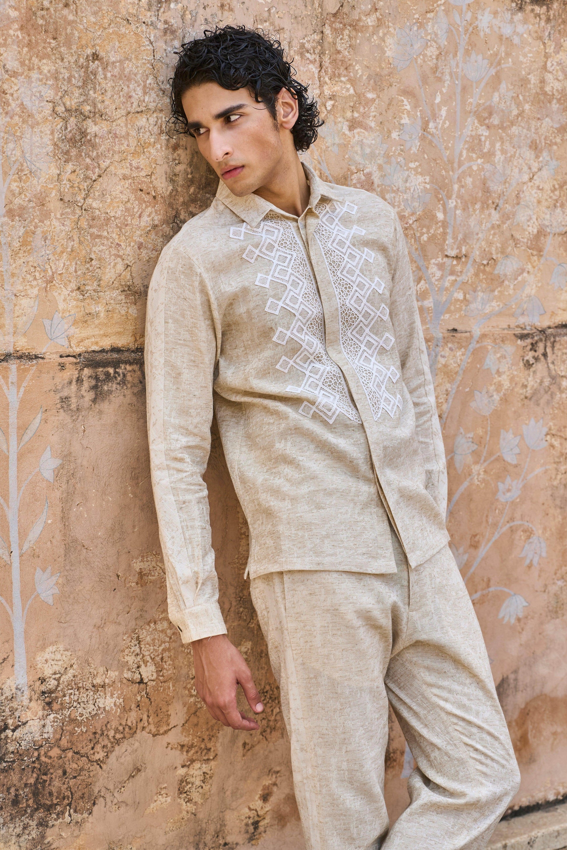 TEXTURED LINEN SET - dash and dot