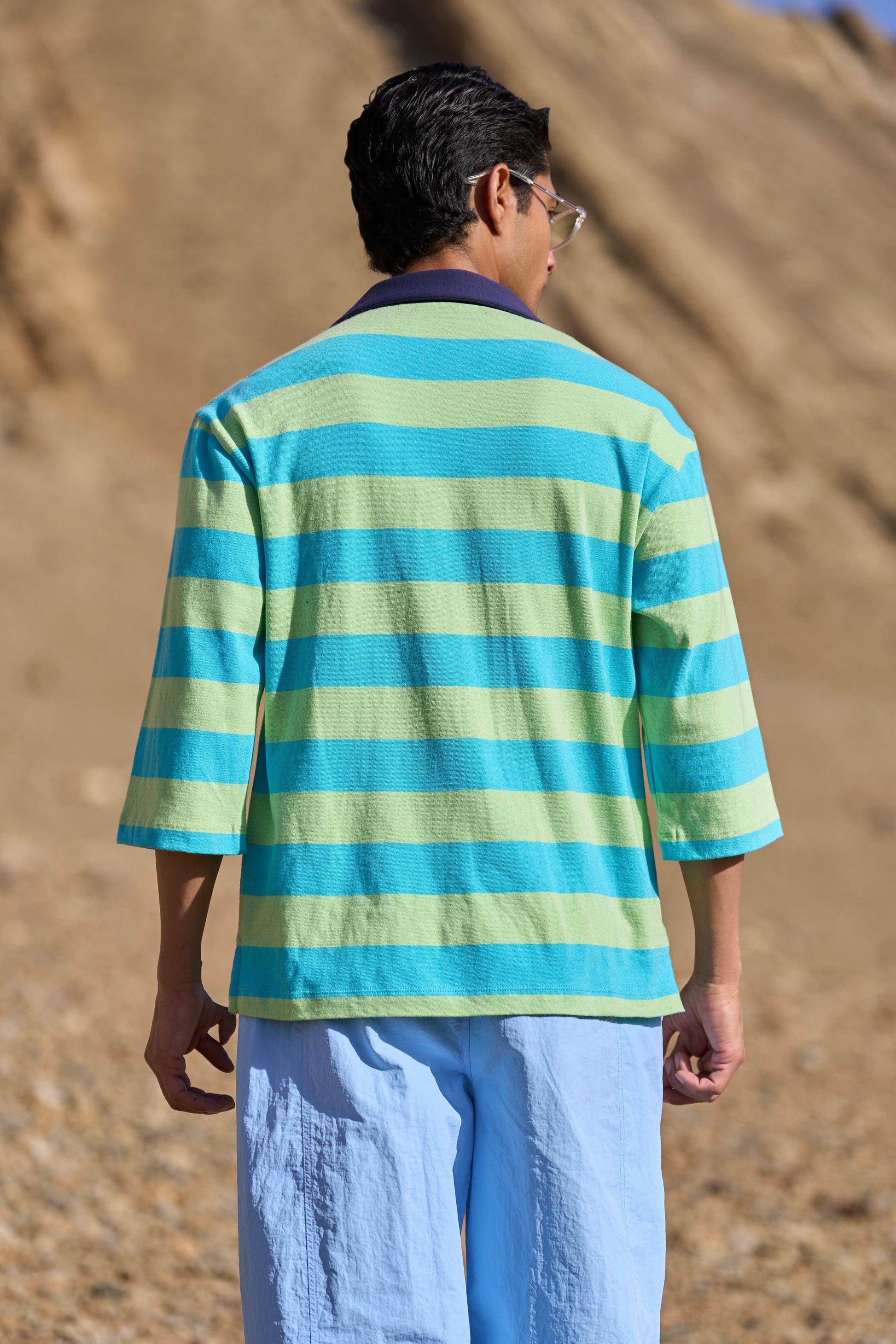 STRIPE RELAXED POLO - dash and dot