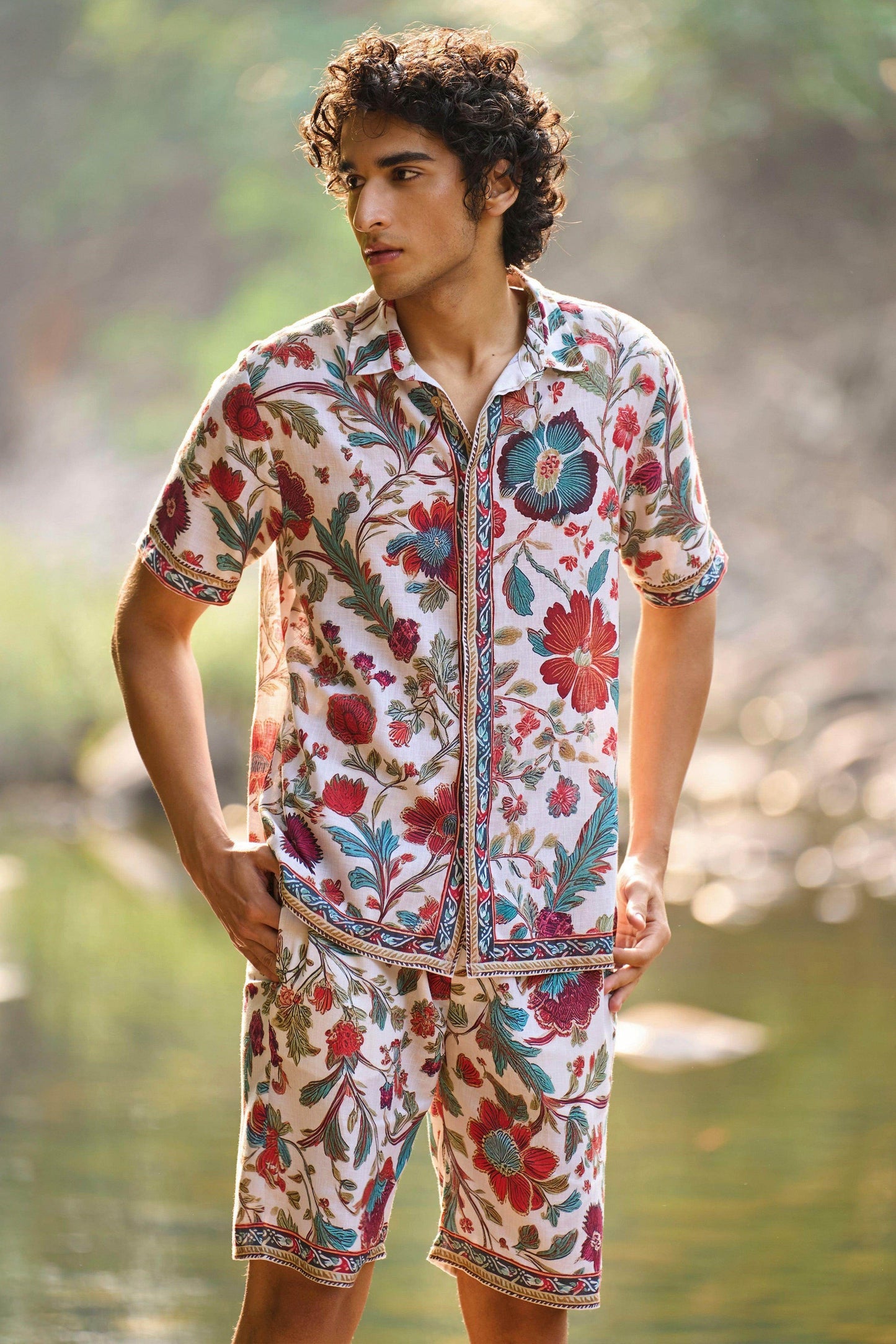 SUMMER BORDER SHORTS SET - dash and dot