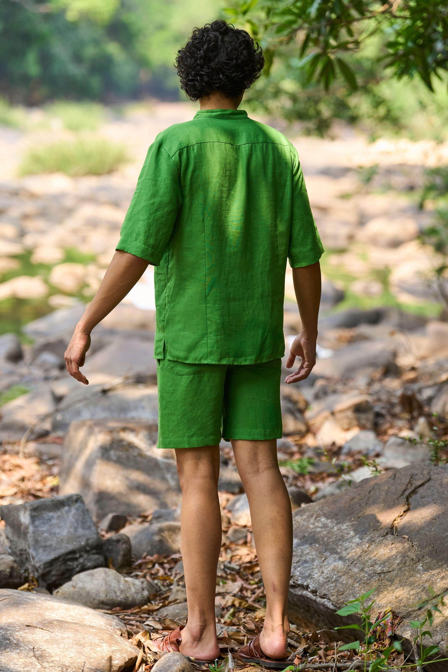 LINEN SHORTS SET - dash and dot
