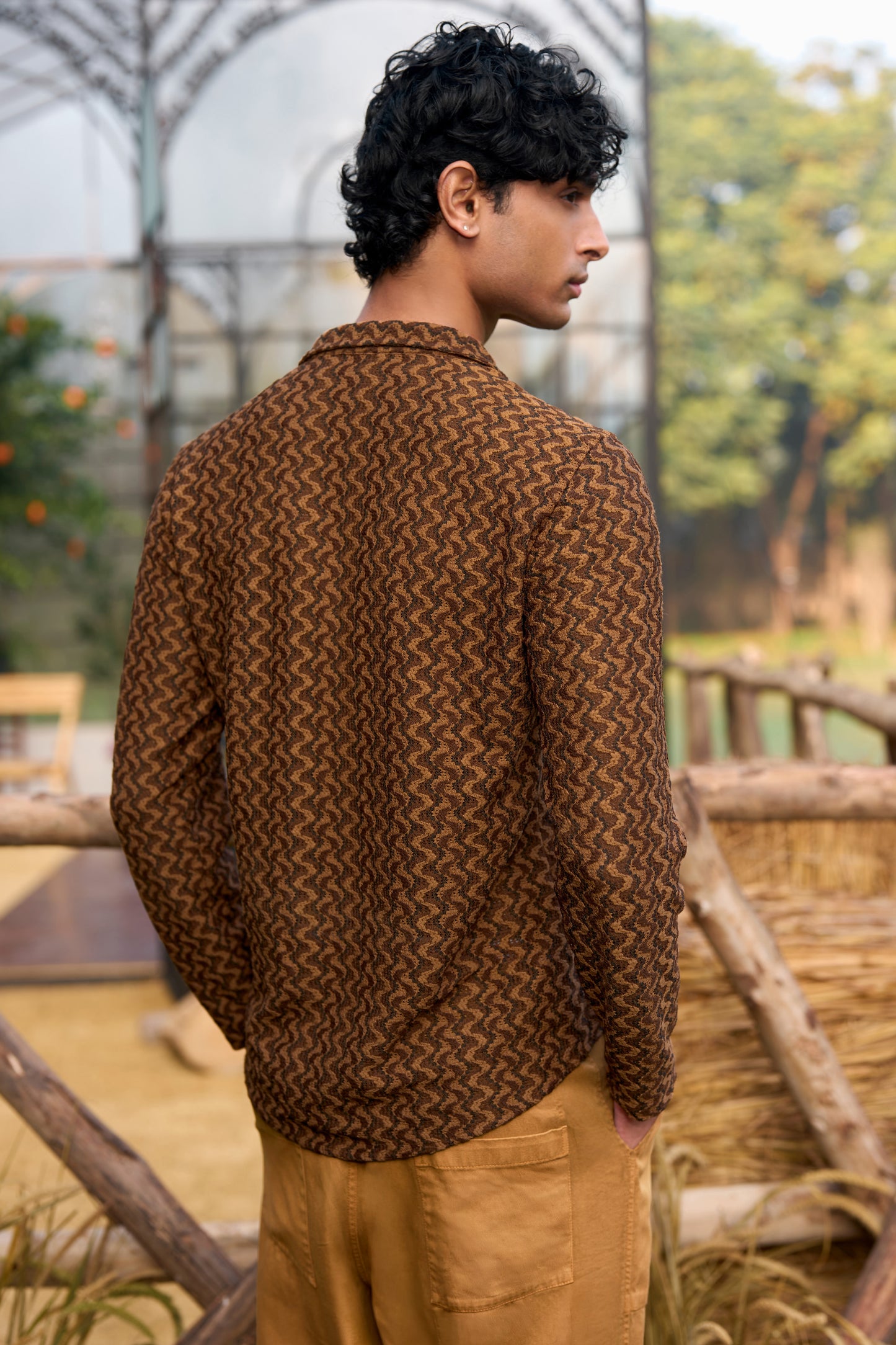 KNITTED CHEVRON SHIRT