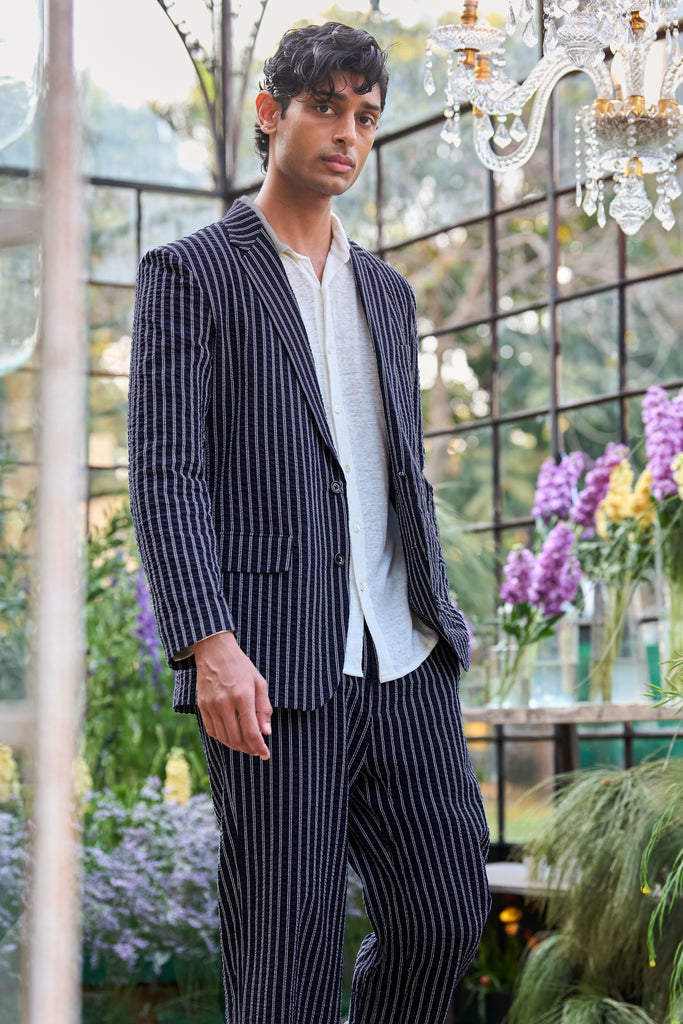 SEERSUCKER STRIPE BLAZER dash and dot