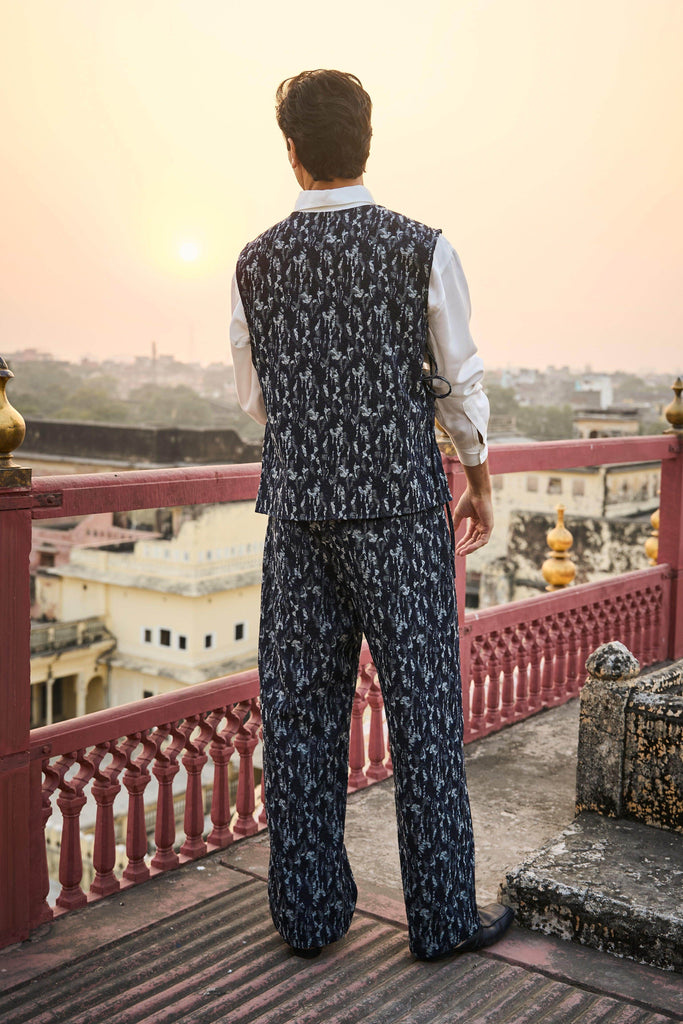 DENIM JACQUARD OVERLAY AND PANT - dash and dot dash and dot