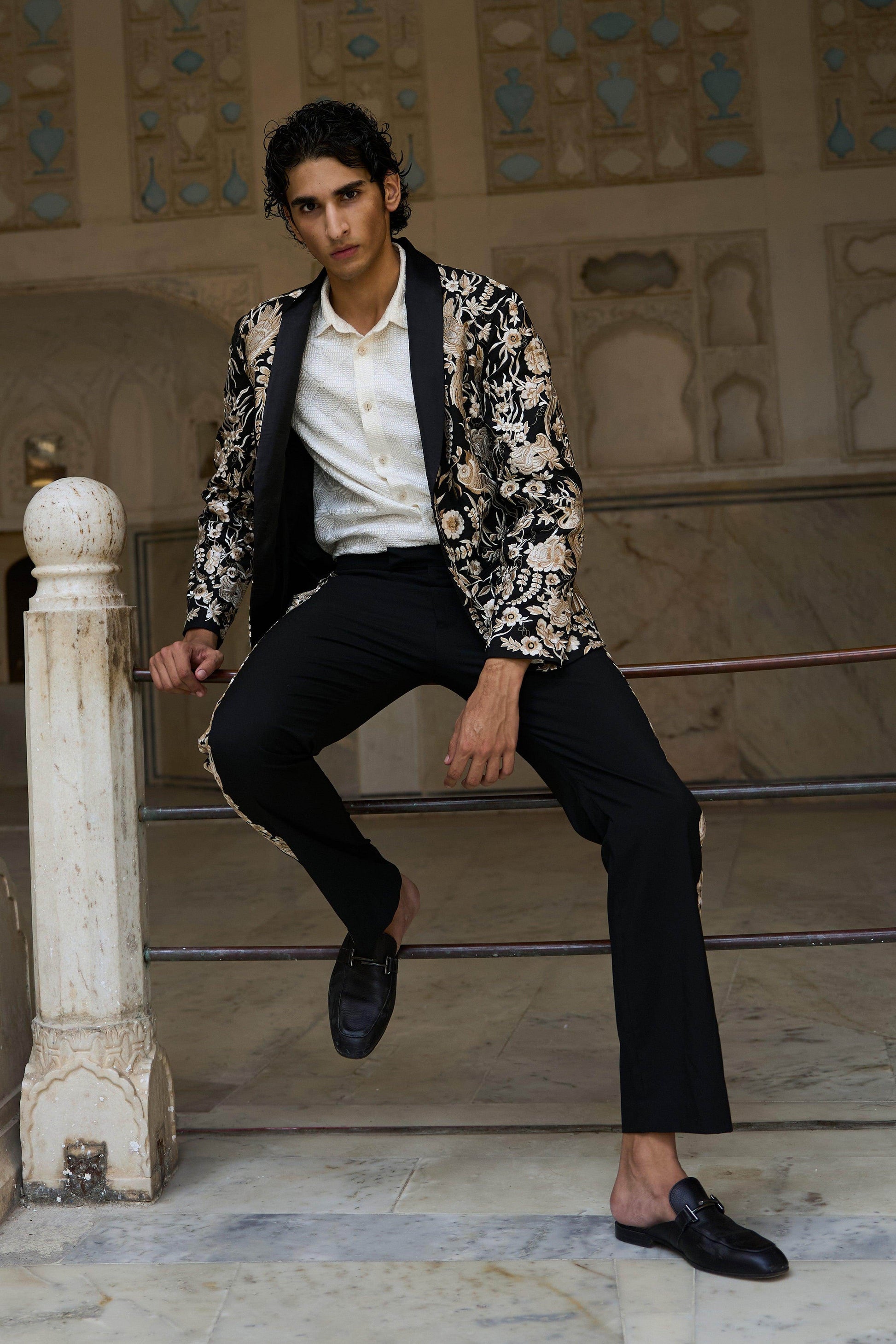 EMBROIDERED JACKET, SHIRT AND PANT - dash and dot