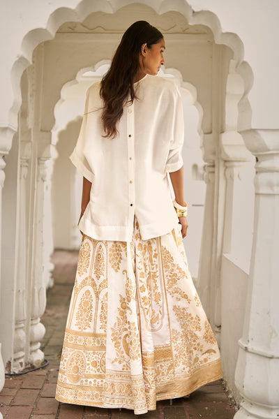 EMBROIDERED MOTIF BOXY SHIRT