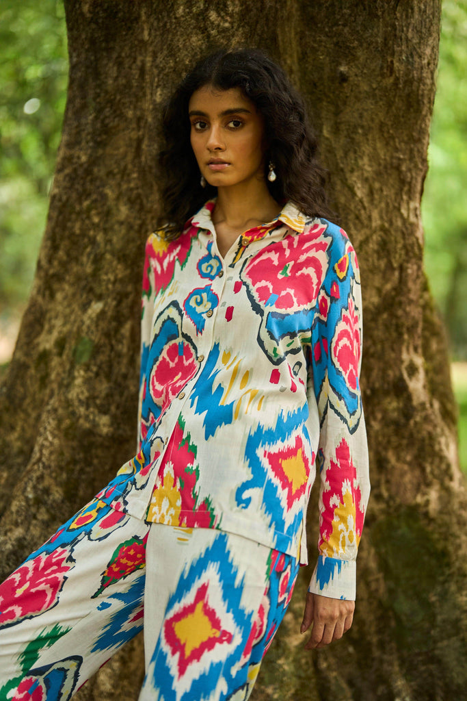 IKAT PRINT SHIRT - dash and dot dash and dot