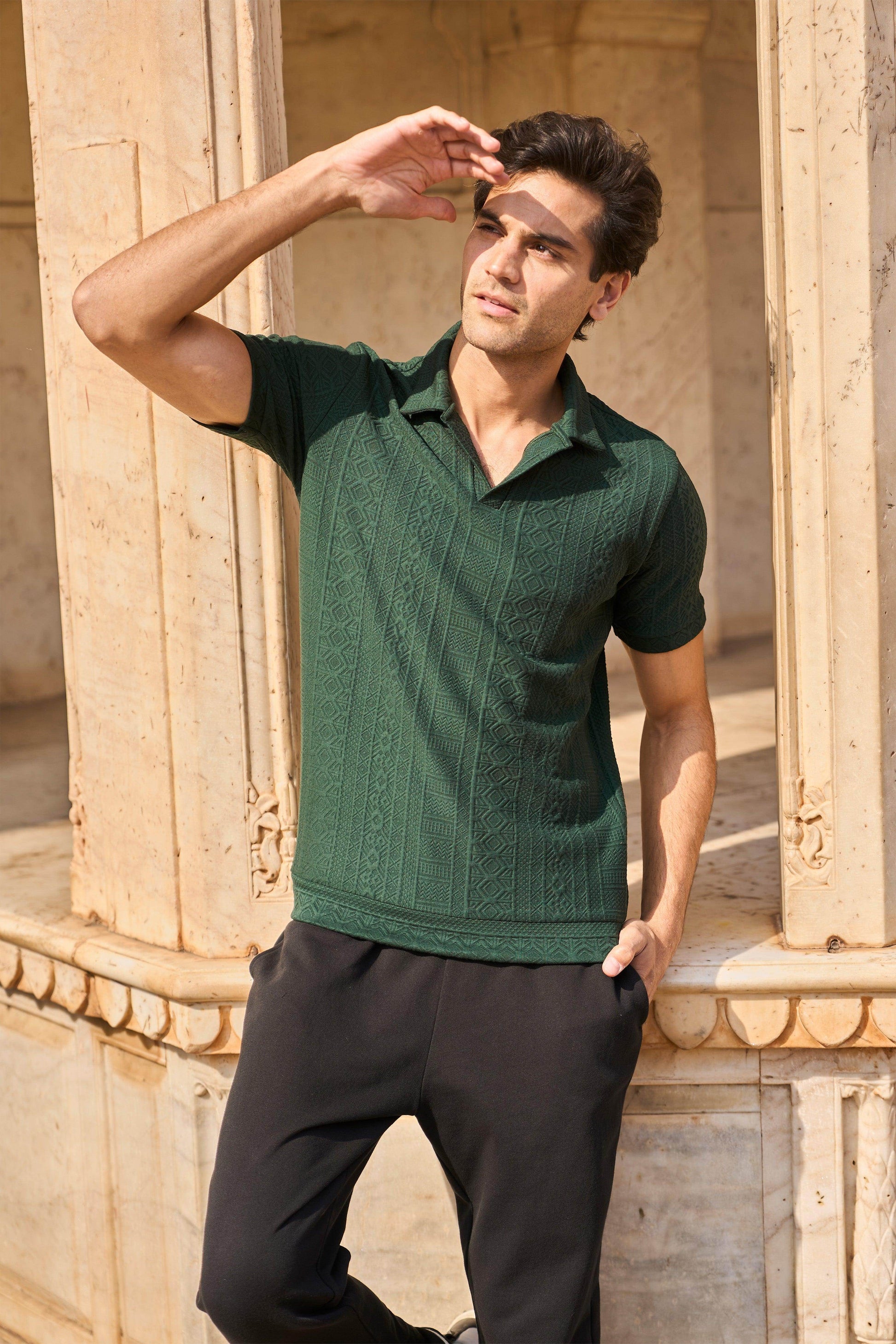 JACQUARD POLO - dash and dot