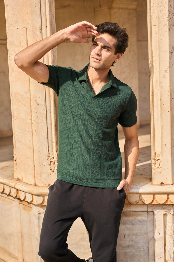 JACQUARD POLO - dash and dot dash and dot