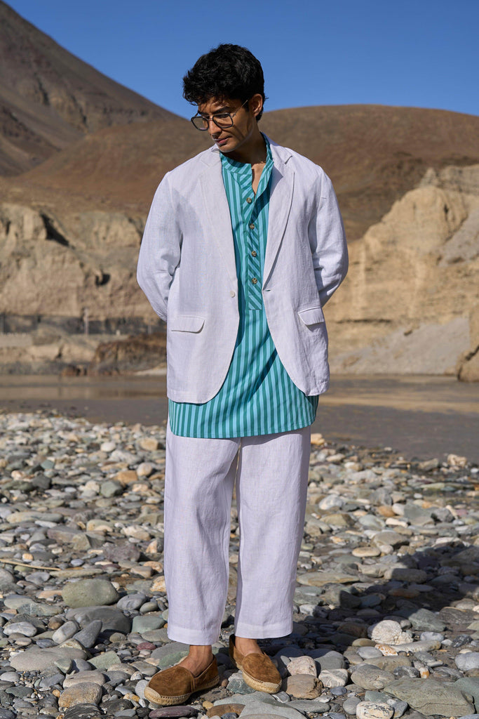 STRIPED LONGLINE SHIRT - dash and dot dash and dot