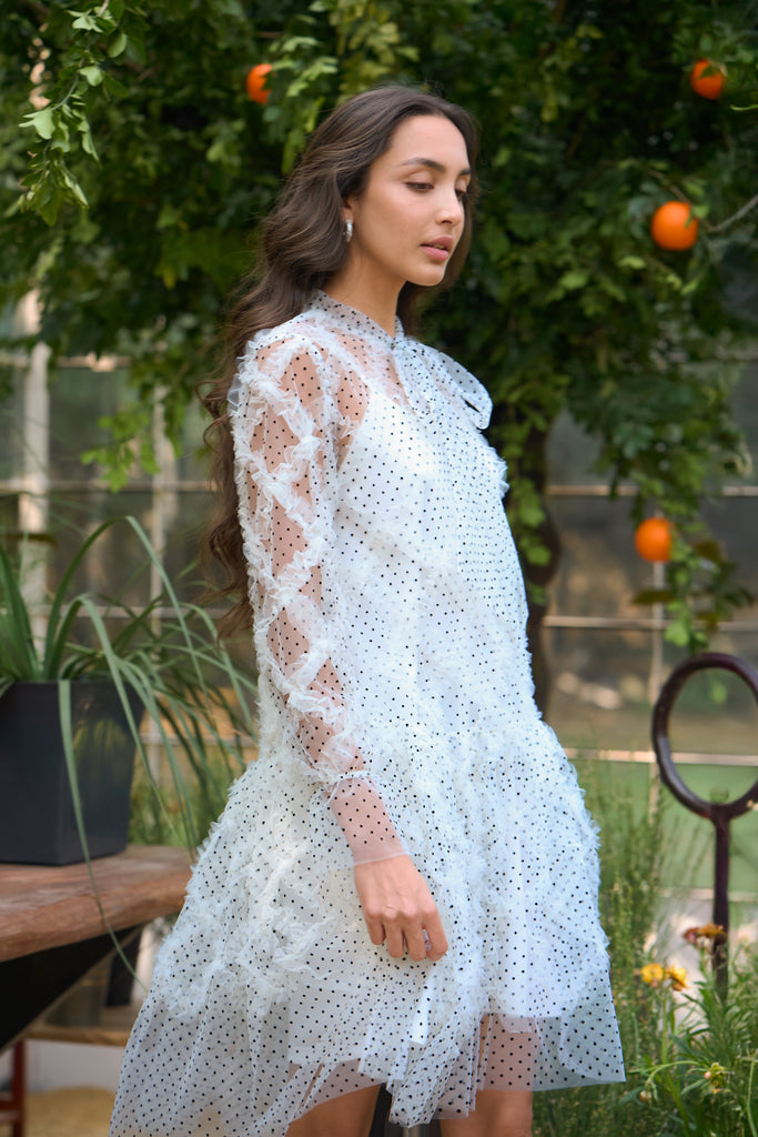HAND APPLIQUÉ POLKA DOT DRESS dash and dot