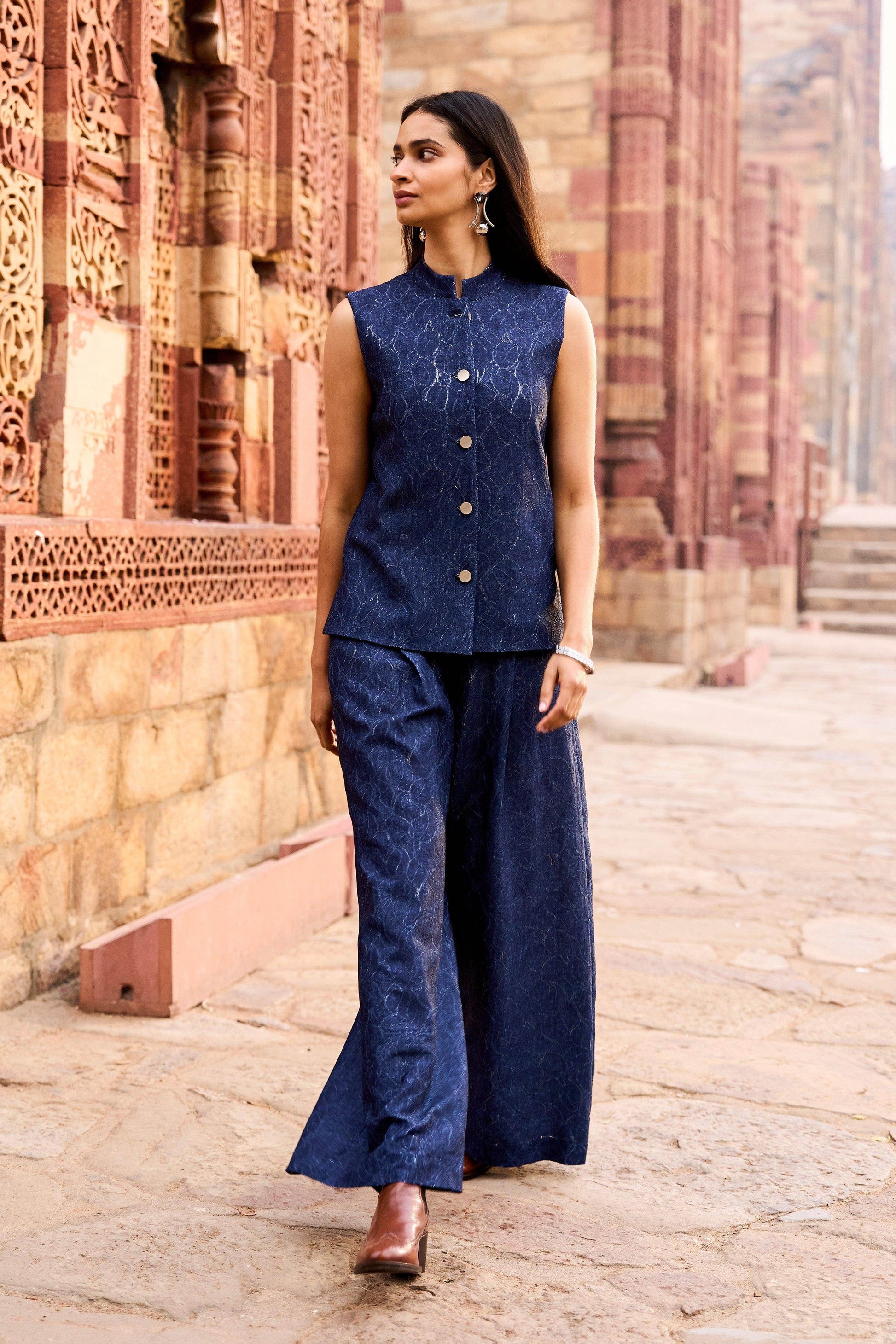 DENIM LACE PANT - dash and dot