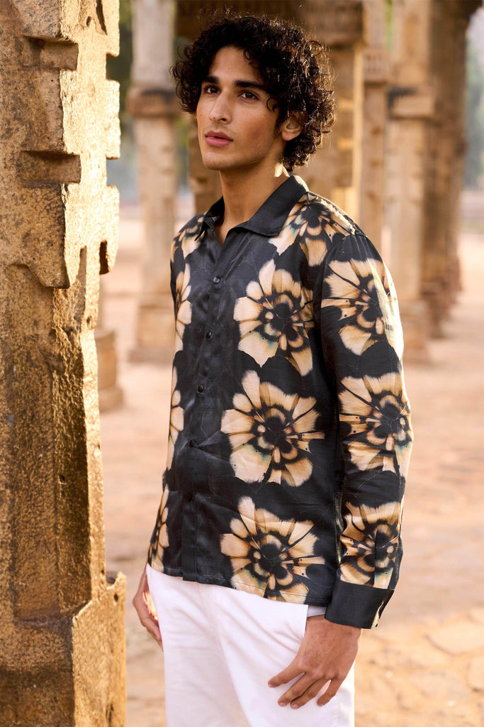 ABSTRACT FLORAL SHIRT - dash and dot dash and dot