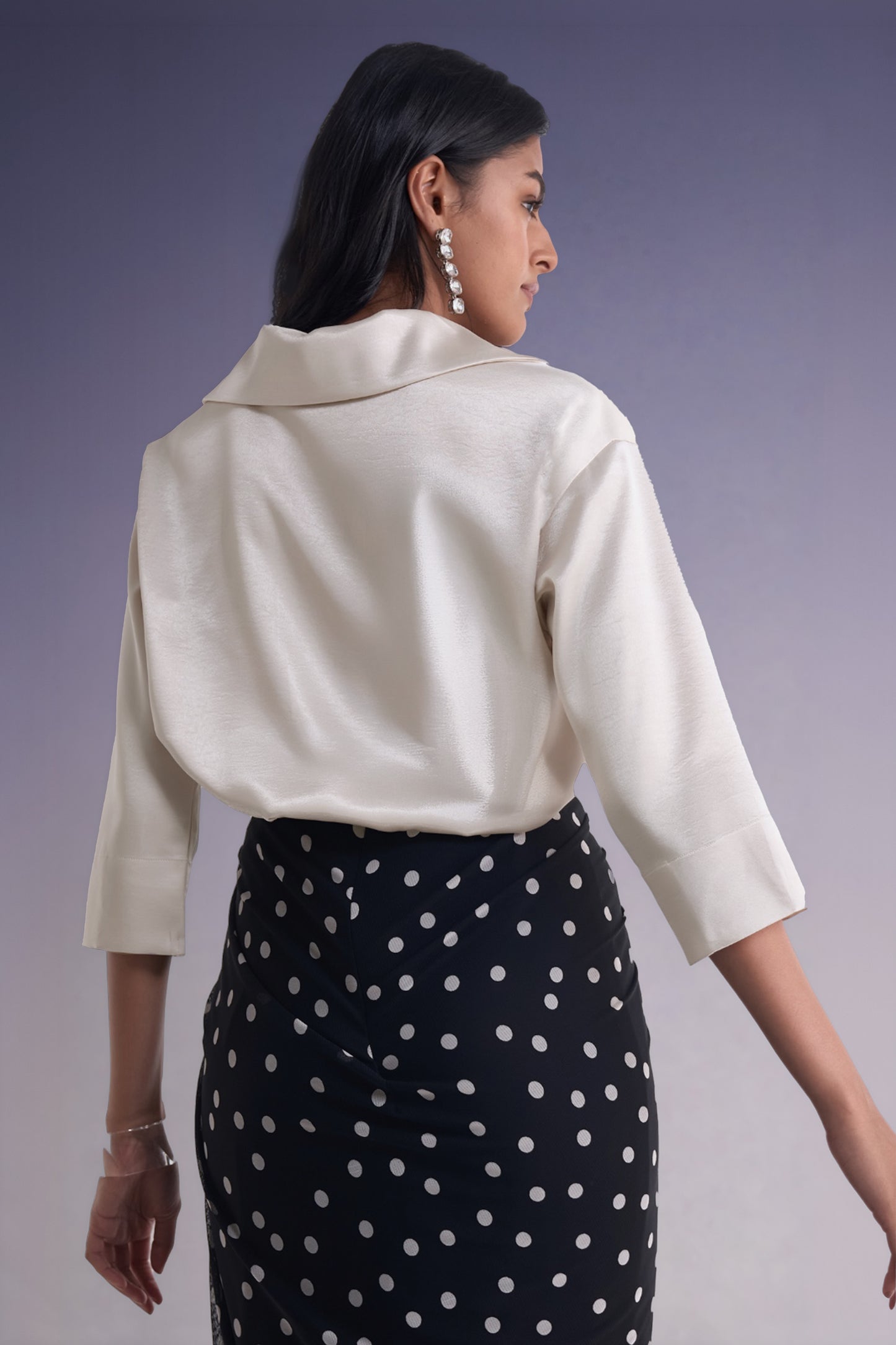 BOXY SATIN POPOVER TOP