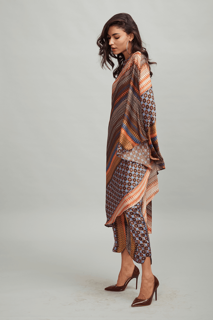 ONE SHOULDER PRINTED SET - dash and dot dash and dot