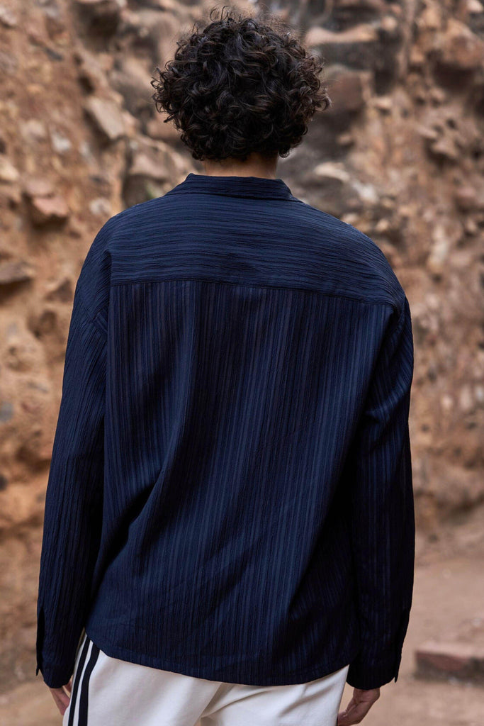 TEXTURED BOXY SHIRT - dash and dot dash and dot