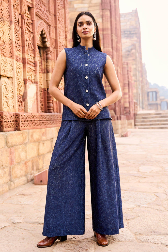 DENIM LACE WAISTCOAT AND PANT SET - dash and dot dash and dot