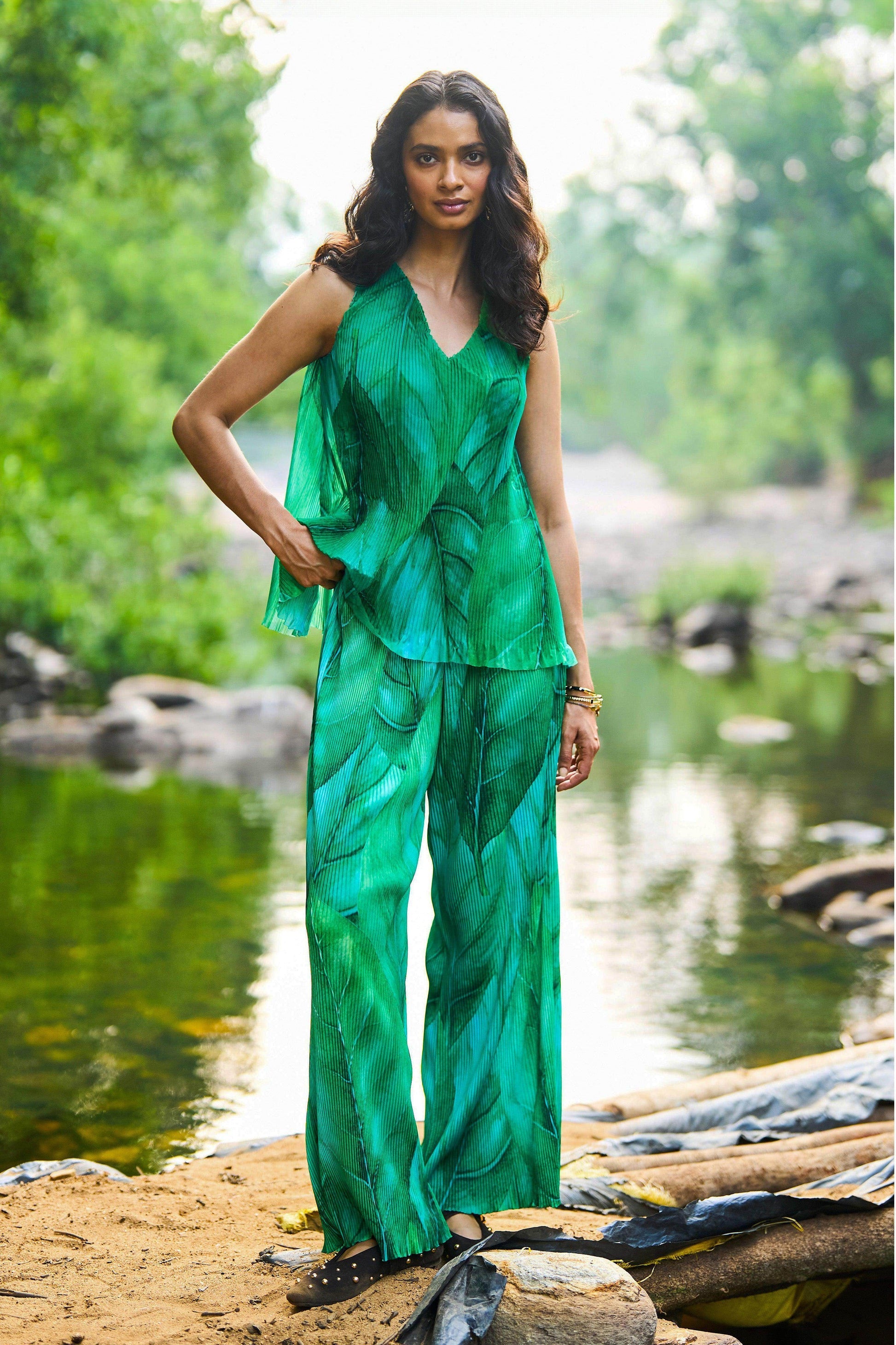 PLATED PRINT PANT - dash and dot