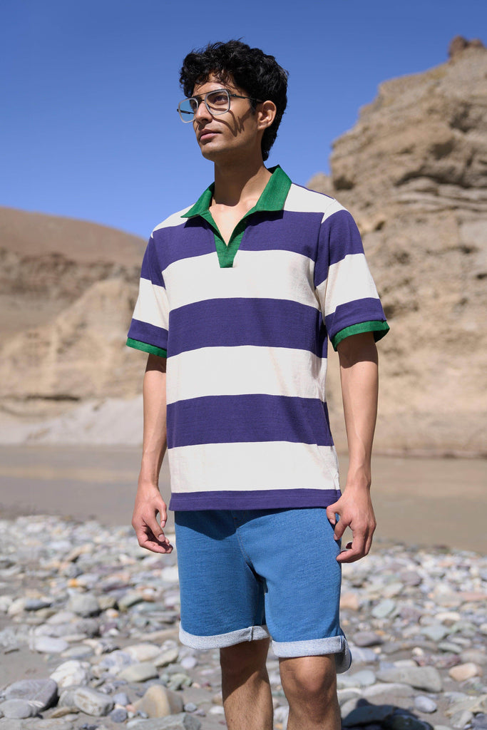 DENIM KNIT SHORTS - dash and dot dash and dot