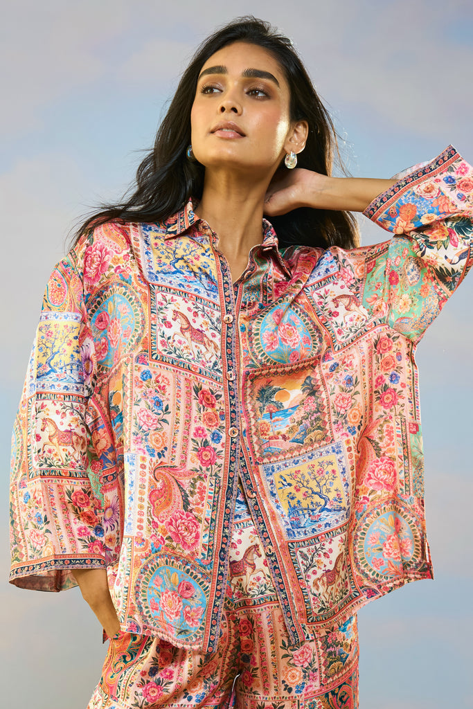 ORNAMENTAL PRINT SHIRT dash and dot