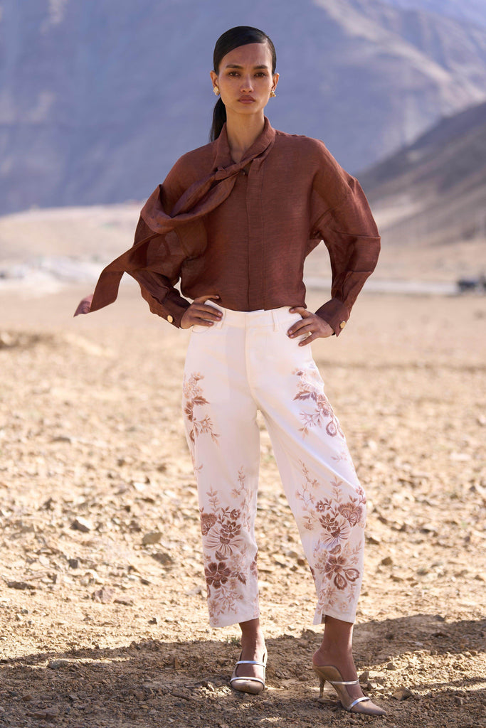 EMBROIDERED BARREL PANT - dash and dot dash and dot