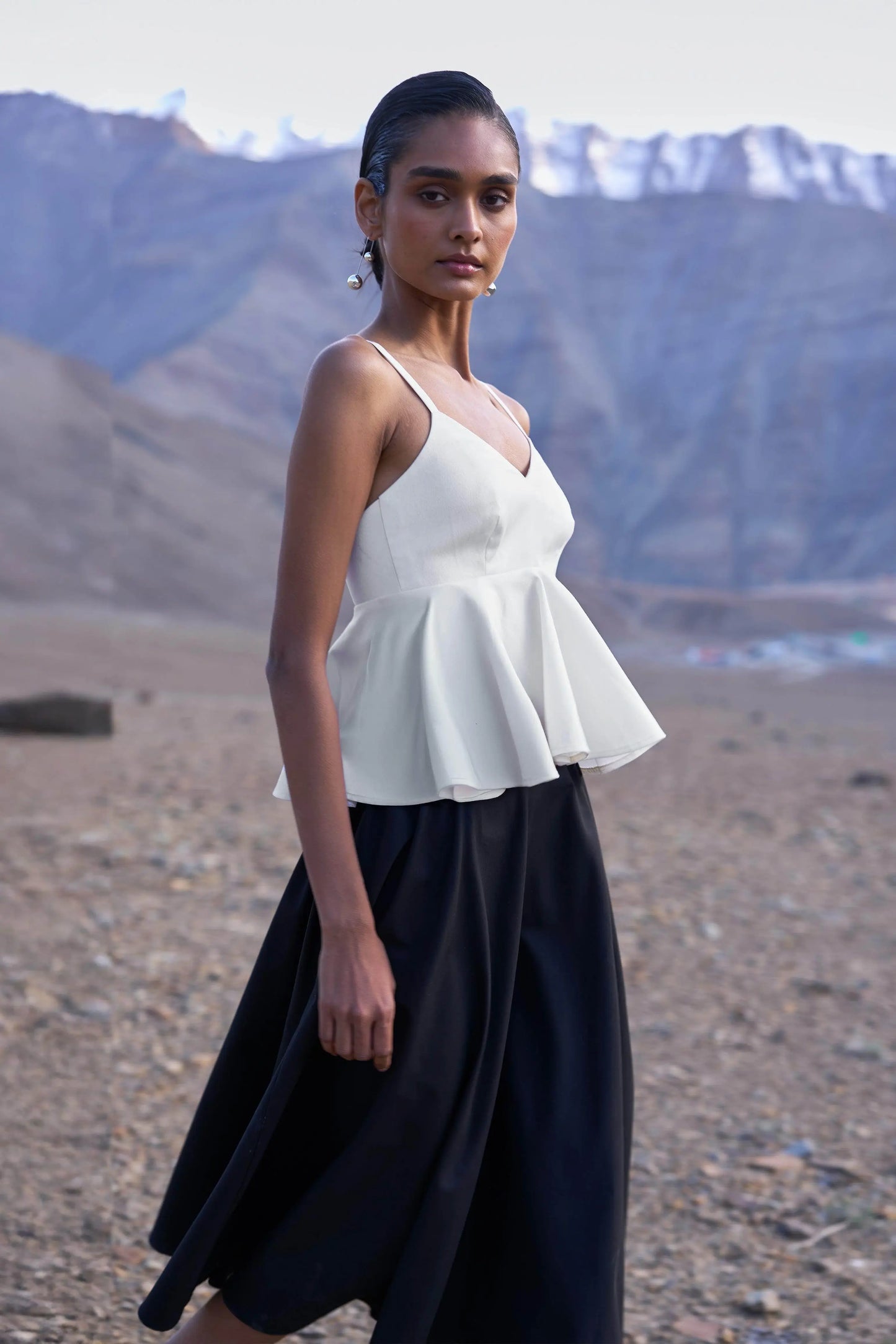 FLARED PEPLUM TOP - dash and dot