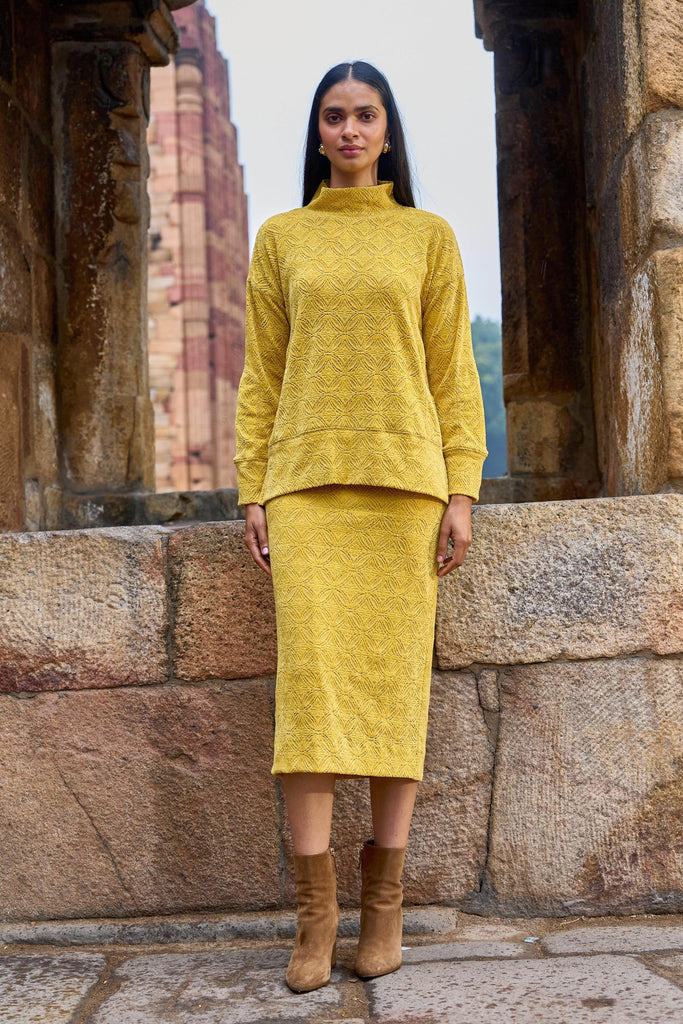 KNITTED LACE MIDI SKIRT - dash and dot dash and dot