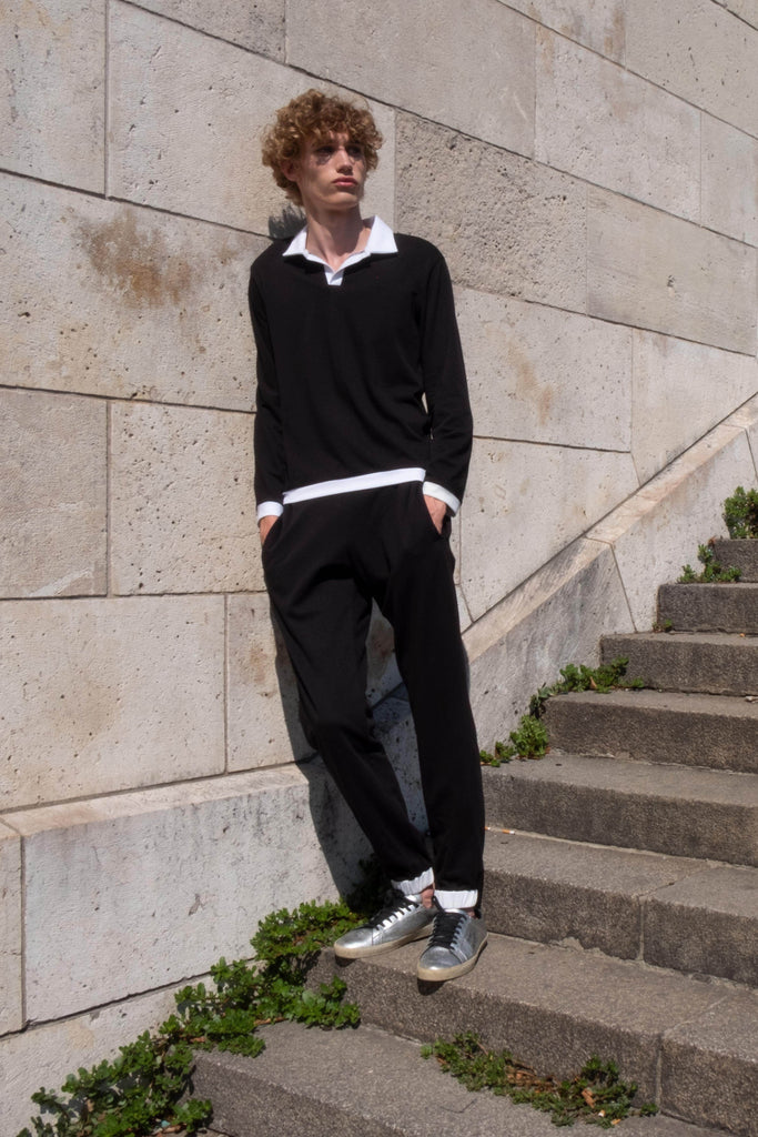 B&W FULL SLEEVE KNIT SET - dash and dot dash and dot