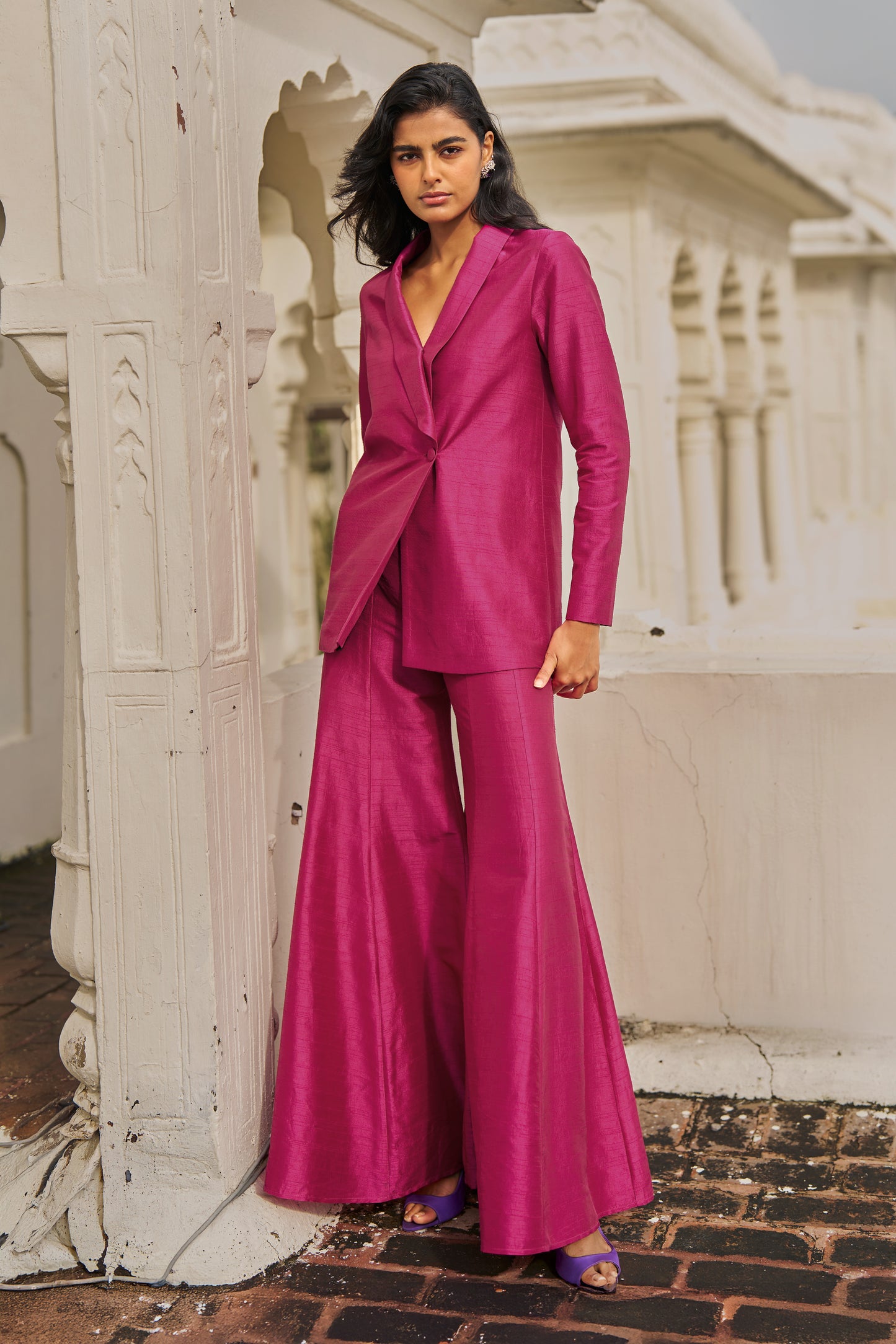 FUCHSIA FLARED PANT