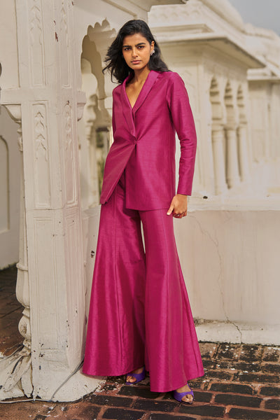 FUCHSIA SHAWL COLLAR BLAZER