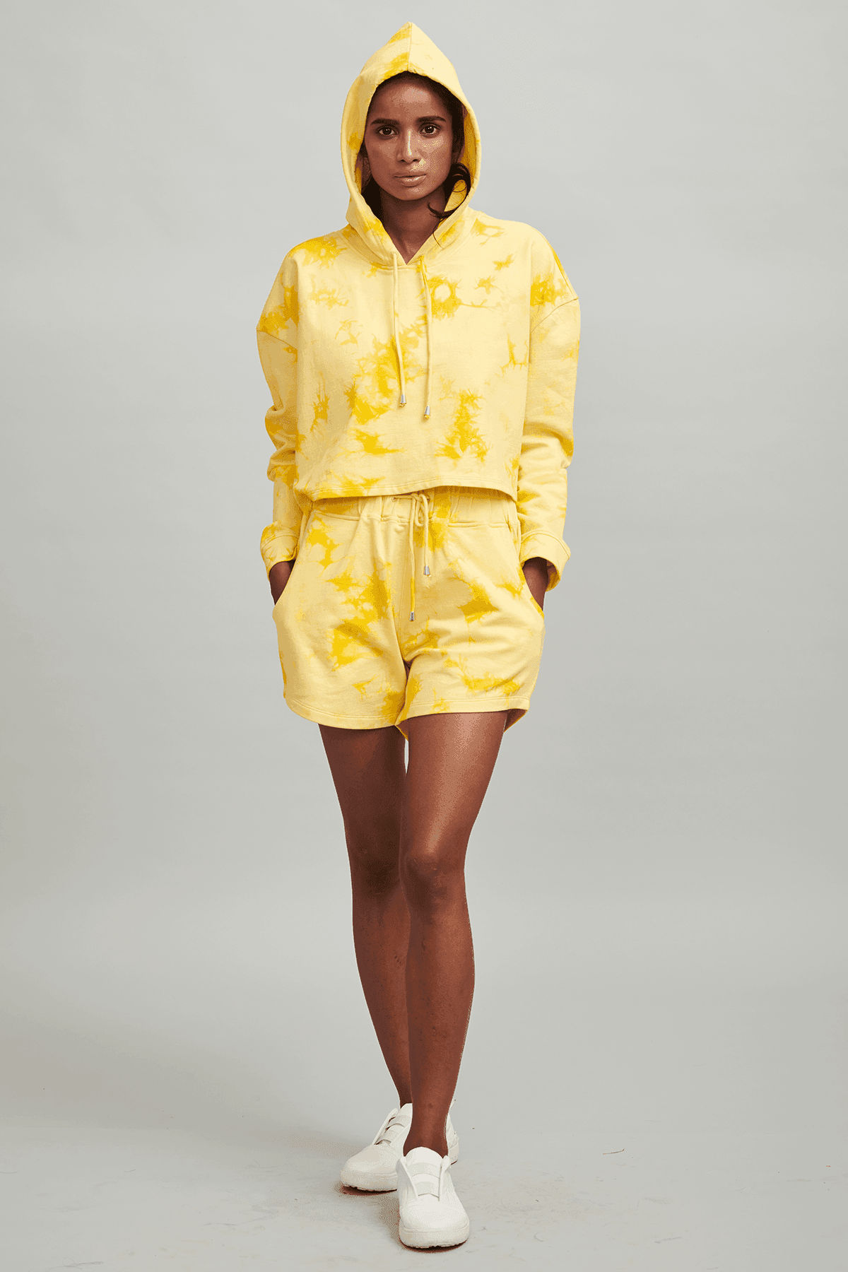 YELLOW TIE DYE HOODIE - dash and dot