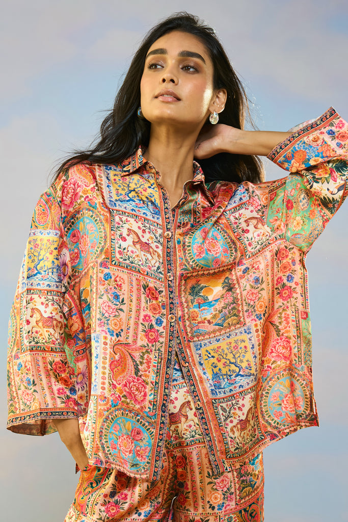 ORNAMENTAL PRINT SHIRT dash and dot